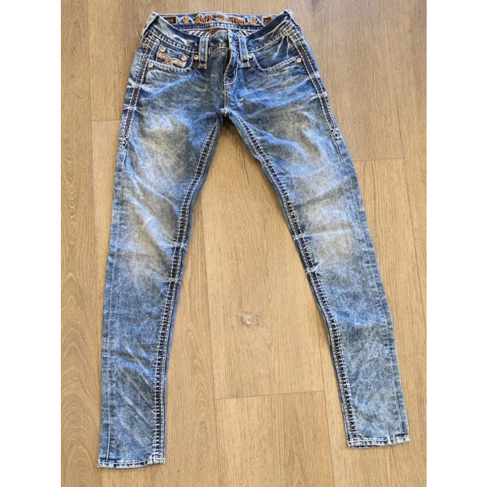 Rock Revival Women’s Skinny Jeans - Faded Blue Wash